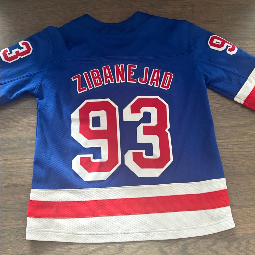 New York Rangers Youth Mike Zibanejad Home Jersey - Picture 2 of 5